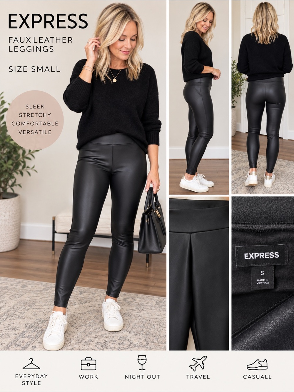 Express Black Leggings - size small